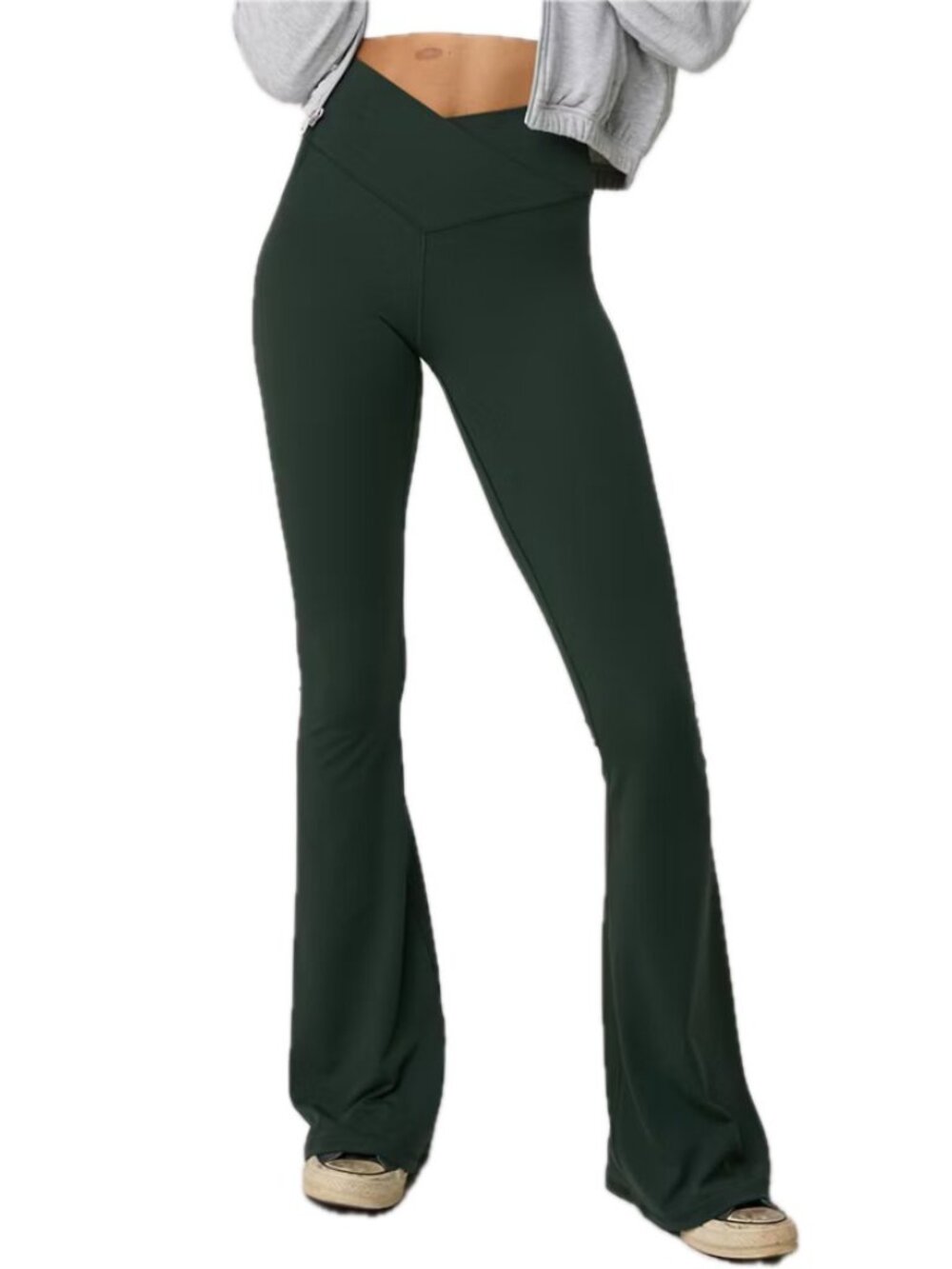 Aerie Real Me High Waisted Crossover Flare Leggings